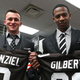 The Cleveland Browns' first-round draft picks, quarterback Johnny Manziel and cornerback Justin Gilbert (Photo: John H. Reid III/Cleveland Browns)